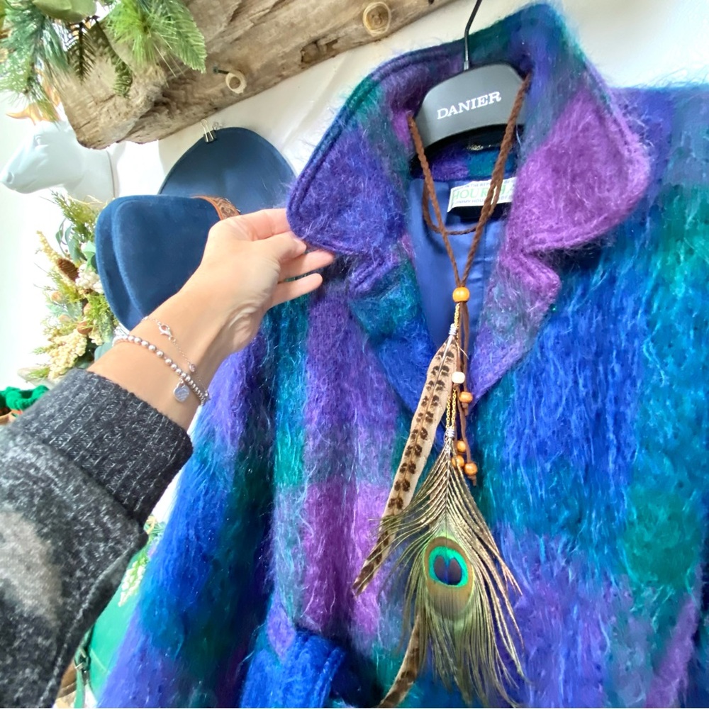 Artisan GEM Made in IRELAND Mohair jacket/coat w vintage/retro feel w Vince vibe - Picture 6 of 16